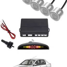 maties 4Parking Sensor Increased Safety For Passengers Silver-179 Universal Car Reverse Silver Parking Sensor With LED Display ,Buzzer-179 Parking Sensor-picture-37