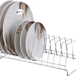 finearts Plate Kitchen Rack Unique Square Plate Rack/Dish Rack/Plate Stand/Utensil Rack(12-rack) Steel-picture-36