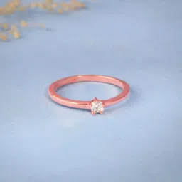 Sterling Silver Zircon Rhodium Plated Ring-image-98