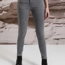 kashian Women Skinny High Rise Grey Jeans-picture-35
