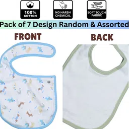 cutebloom Baby Boy Bibs for Infants & Newborns , PACK of ANY 7 PC |Feeding Bibs| image 2