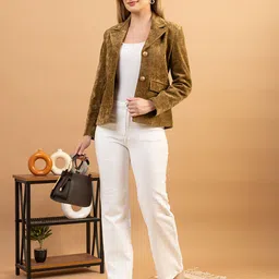 twenty me Women Solid Single Breasted Casual Blazer image 5