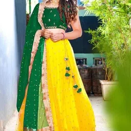 1 carat fashion Embroidered Semi Stitched Lehenga Choli-picture-27