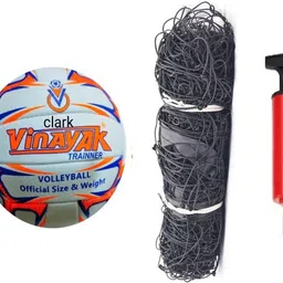 clark orange pu volleyball with net combo Volleyball Kit-picture-20