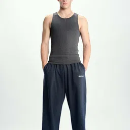 bonkers corner Men Self Design Blue Track Pants-picture-40