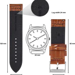 Titan 1001075024S/P 22 mm Genuine Leather Watch Strap image 2