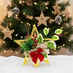 ascension Christmas Tree Topper Star Golden for Tree Decor Hanging Star Pack of 2 image 2
