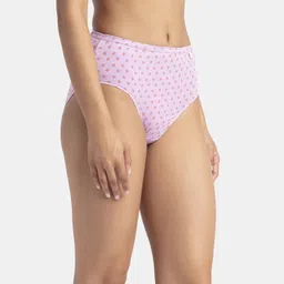 jockey Pack of 3 1406 High Coverage Super Combed Cotton with StayFresh Treatment Women Hipster Multicolor Panty image 3