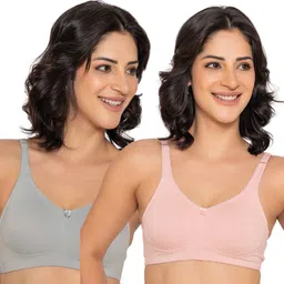 inkurv Pack of 2 Women Full Coverage Non Padded Bra-picture-22