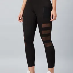 blinkin Self Design Women Black Tights-picture-10