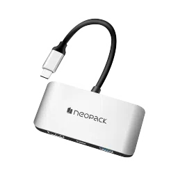 neopack 3-in-1 USB 3.0 Type C to USB 3.0 Type A, HDMI, USB Type C USB Hub (Pass-Through Charging, Silver)-picture-21