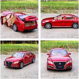 arniyavala 1:32 TOYATA CROWN Diecast Metal Car Model Toy Car for Kids Pull Back Metal Cars image 4