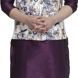 b ben Men Satin Kurta Pyjama Ethnic Jacket Set image 1