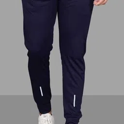 poplens Pack of 2 Men Solid Black, Dark Blue Track Pants image 4