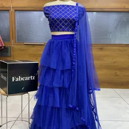 sonu creation Self Design Semi Stitched Lehenga Choli image 2