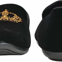 forssil Present Z-Black Velvet Embroidered Formal Casual Slip-on Loafers Shoes for Mens and Boys (FSL-2023) Loafers For Men image 2