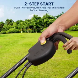 roots & leaf Electric Lawn Mower 1200W | 3 Level Height Adjustment (25/45/65mm)|30L Grass Box | Powerful Garden Grass Cutter Machine with 12 Metre Wire Manual Push Lawn Mower image 4