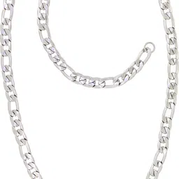 devora 6mm Thickness link Stylish chain with Lobster Clasp Rhodium Plated Stainless Steel Chain image 3