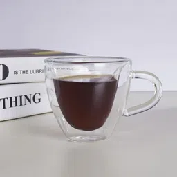 golofyglass Pack of 1 Glass HEART SHAPED DOUBLE WALL GLASS CUP image 4