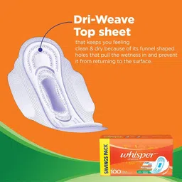 whisper Choice Regular Sanitary Napkins - 20 Sanitary Pad image 3