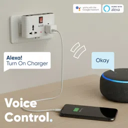 AZIOT 4 Way Smart Multi-Plug Adaptor (WiFi+BLE) | 2 Universal Sockets | 6Amp Smart Plug image 5
