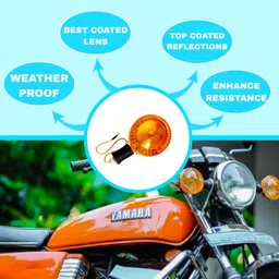 ta Front, Rear Halogen Indicator Light for Yamaha RX 100, RX-100, RX-135, RX-135, Rajdoot, Jawa image 4