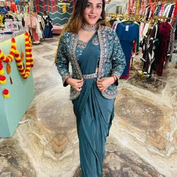 nilormy Embroidered Stitched Lehenga with Jacket-picture-17