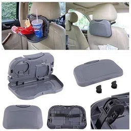 aarav enterprises Car Backseat Foldable Travel Tray – Perfect for Kids & Adults Cup Holder Tray Table image 2