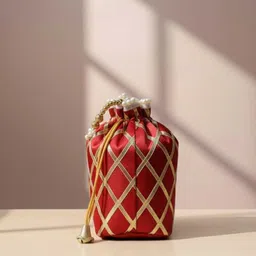 ickonic world Women Maroon Potli image 4