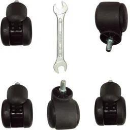 deal dhamaal Thread Stem Caster (Wheel) for Office Chairs / Furniture - (Set of 5) Pieces Swivel Furniture Caster image 1