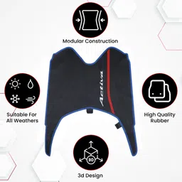 grandbiker Rubber Foot Mat Compatible Honda Activa 5G Two Wheeler Mat image 2