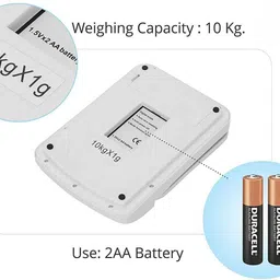 vyog 10Kg Counter Kitchen Weight Machine with Stainless Steel-Top for Shop, Home Weighing Scale image 5