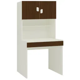 adona Corolla Study Desk with Drawer Built In Bookshelf and Petal Handles in Coffee Walnut Colour-picture-12