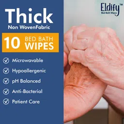 eldify Body Cleansing Wet Bed Bath Wipes Soft & Gentle for Adults & Patients Pack of 8 image 3