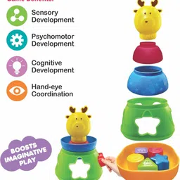 toymate Smart Stackers 2 in 1 Gift Stacking Rings & Shape Sorter Blocks for 12Months+ image 2