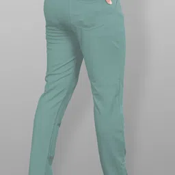 miramichi Men Regular Fit Silver Lycra Blend Trousers image 4