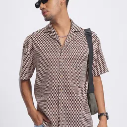 Men Relaxed Fit Fit Self Design Casual Shirt-image-82