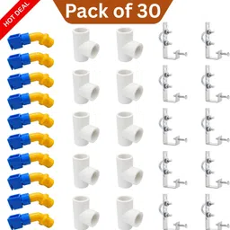 culturalcart Solar Panel Cleaning Sprinkler UPVC Tee Connectors, Adjustable L-Type Clamps 1 L Hose-end Sprayer-picture-10