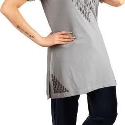 urbe Women Top & Pyjama Set Grey, Black Printed image 4