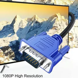 Saba VGA Cable 1.5 m VGA Cable 1.5 Meters for Display Connection image 2