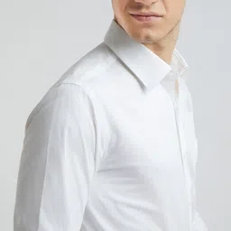 raymond Men Slim Fit Solid Formal Shirt image 5