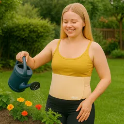 pletheon Sweat Belt for Men & Women | Waist Trimmer for Fat Burn & Slimming Abdominal Belt image 4