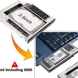 GoodsBazaar Bay 2nd Hard Drive Caddy, 9.5 mm CD/DVD Drive Slot for SSD and HDD Your Laptop 2.5 inch Internal Hard Drive Enclosure/HDD Caddy image 4