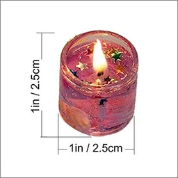 mahsha global Gel Wax Jar Candles|Multicolor Decorative Glass Candles with Glitter for Diwali Candle image 5