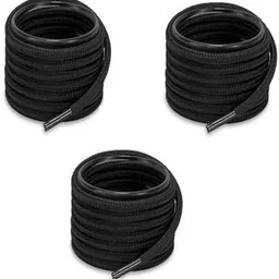 zeepzone Black Round Rope Shoe Laces for Men & Women (Set of 3) Shoe Lace-picture-11