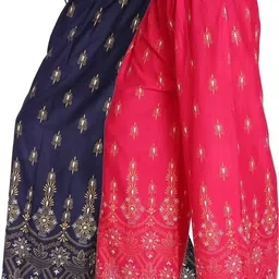 zarmin Pack of 2 Women Straight Fit Multicolor Cotton Blend Trousers-picture-13
