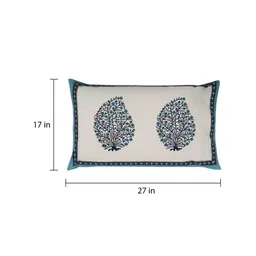 Blue Floral 144 TC Cotton 1 Double King Size Bedsheet with 2 Pillow Covers by J.K.Enterprises image 4