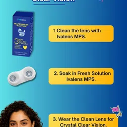 Ivalens Multipurpose Solution For Soft Contact Lens Free Lens case inside Lens Cleaner image 5
