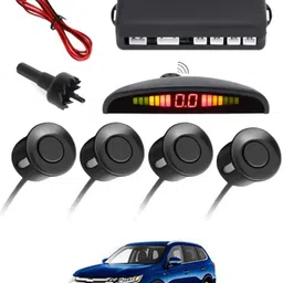 monolive Black Reverse Car Parking Sensor for Universal for All Cars-201 Set of 4 pcs Car Parking Sensors with LED Parking Assistant Kit-201 Parking Sensor image 1