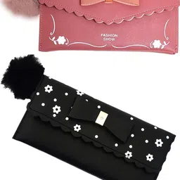 mahabal Casual, Party, Formal Pink, Black Clutch-picture-21